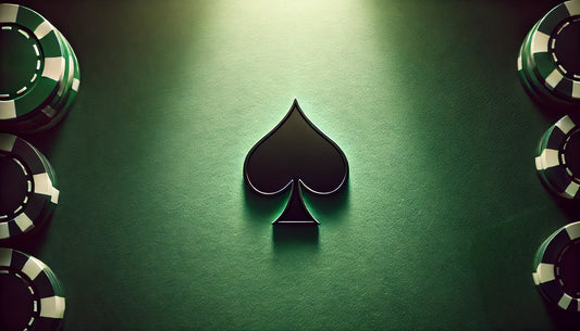 A clean and minimalist poker-themed design featuring a green felt background with no additional symbols or elements, softly illuminated to create a sleek and professional poker aesthetic.