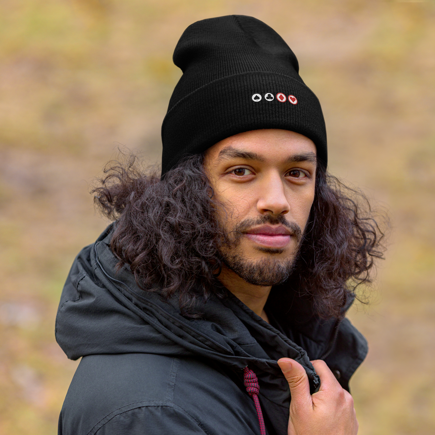 Card Suite Tokens - Poker Beanie
